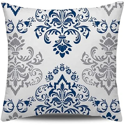 Decorative throw pillowcase 40x40cm blue modern simple square pillowcase sofa farmhouse living room cushion cover